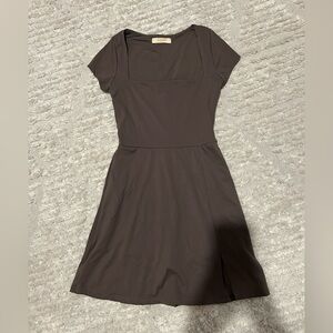 Purple gray dress with shorts underneath